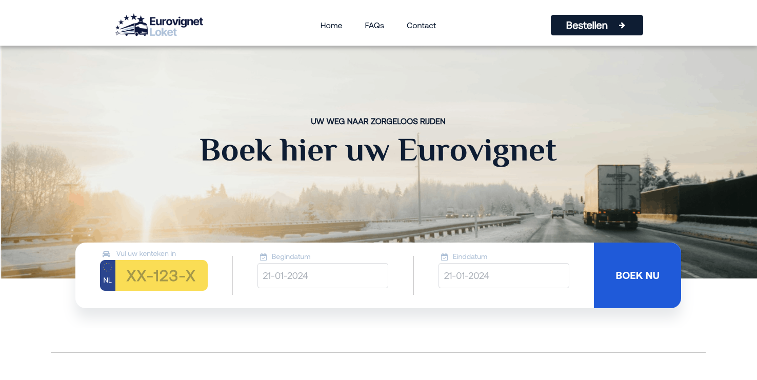 Online Ordering Eurovignettes for Trucks